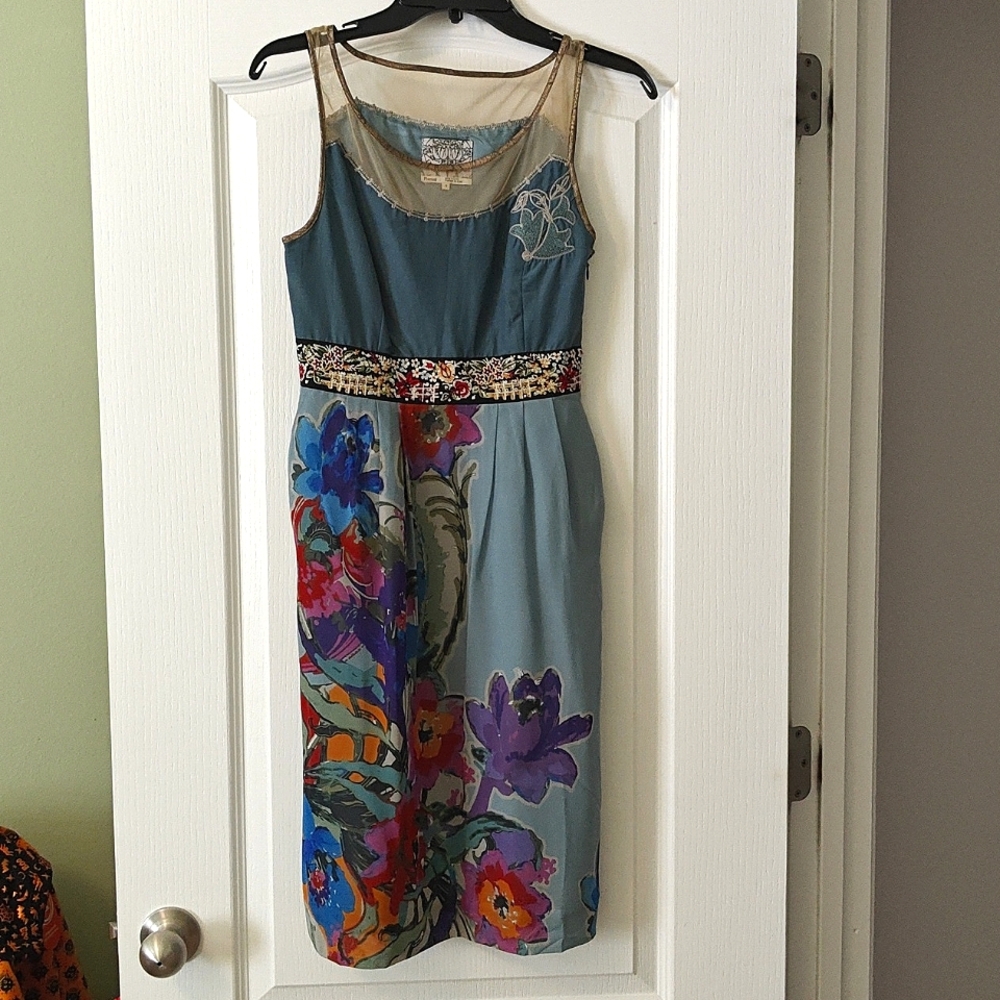 Blue Anthropologie dress by Floreat